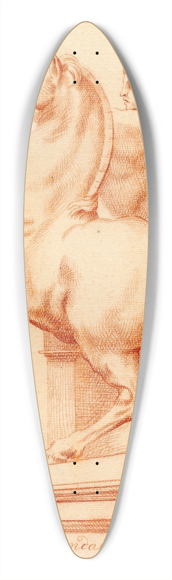 Cornelis Pronk - Beeld van een der Dioscuri met een paard 39.3 inch art pintail longboard deck