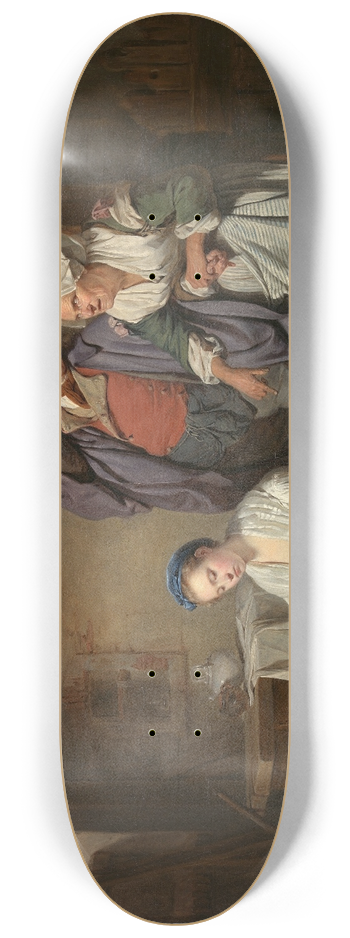 Jean-Baptiste Greuze - Broken Eggs 8.25 inch art skate deck