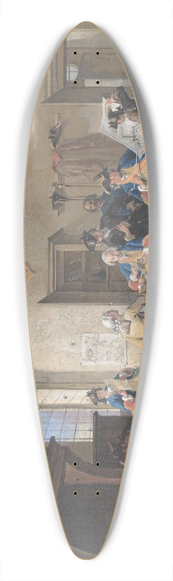 Cornelis Troost - Guardroom Scene 39.3 inch art pintail longboard deck