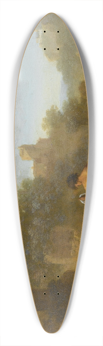 Cornelis Van Poelenburch - Bathing Men 39.3 inch art pintail longboard deck