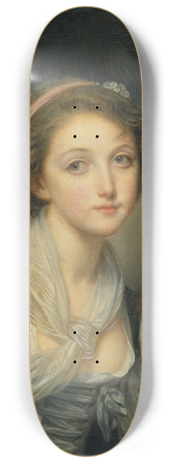 Jean-Baptiste Greuze - Girl with a Gauze Scarf 8.25 inch art skate deck