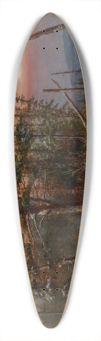 Cornelius Krieghoff - Trappers on the Frontier 39.3 inch art pintail longboard deck
