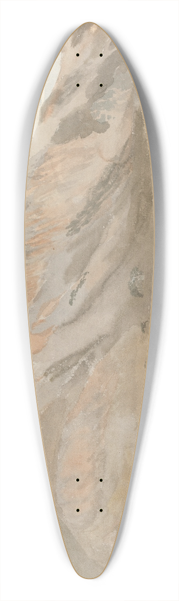 Cornelius Varley - Mountain Landscape, North Wales 39.3 inch art pintail longboard deck