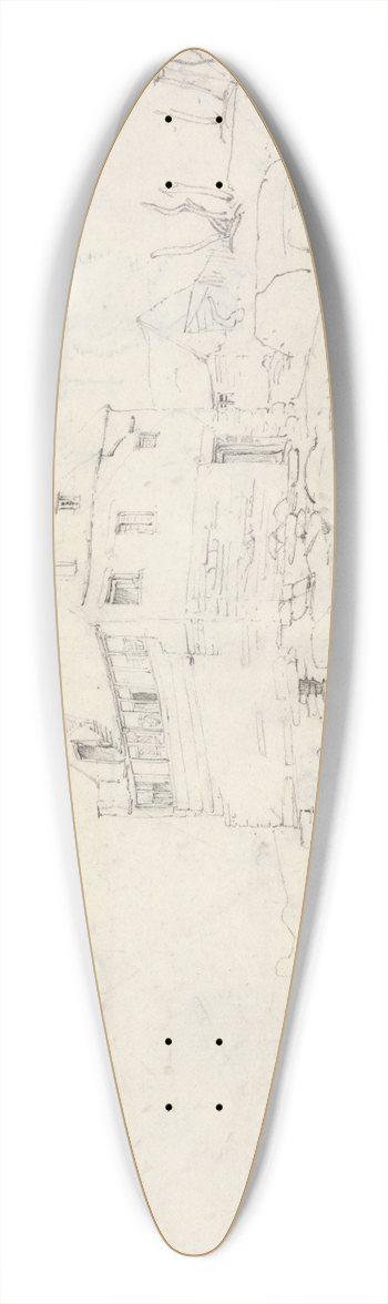 Cornelius Varley - Tygwyn Ferry 39.3 inch art pintail longboard deck