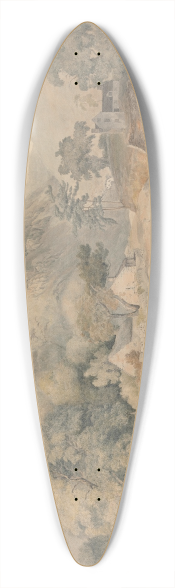 Cornelius Varley - View near Tal-y-Llyn 39.3 inch art pintail longboard deck
