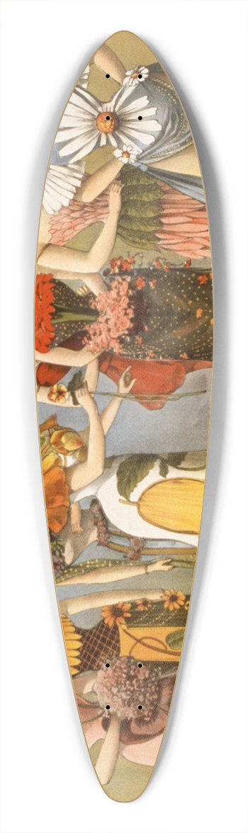 Courier Litho. Co. - Hurly-Burly Extravaganza and Refined Vaudeville 39.3 inch art pintail longboard deck