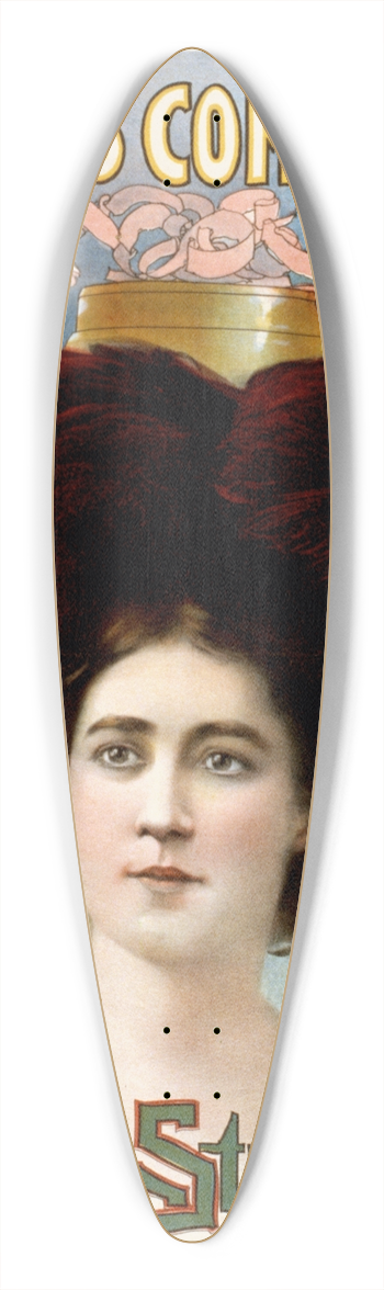 Courier Litho. Co. - Waites Comedy Co. 39.3 inch art pintail longboard deck