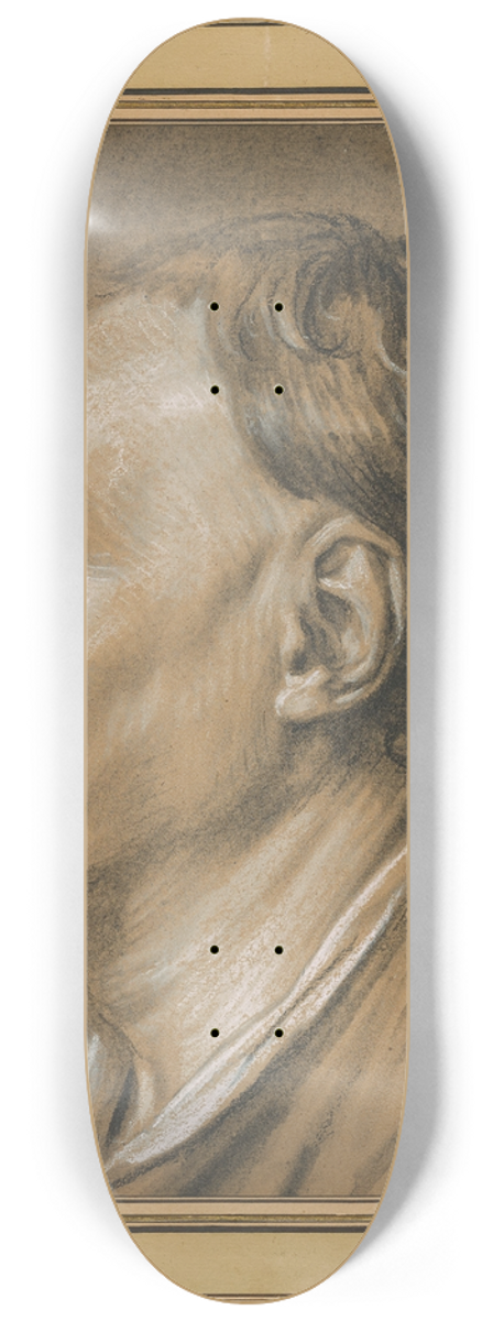 Jean-Baptiste Greuze - Portrait of Denis Diderot (1713-1784) 8.25 inch art skate deck