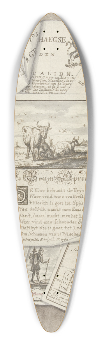 C. van Zuyderhoudt - Boerenbedrieger 39.3 inch art pintail longboard deck