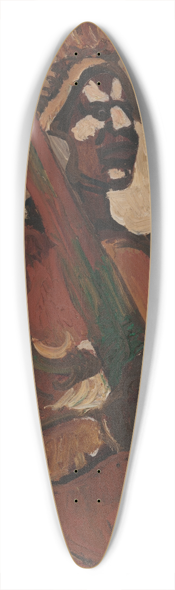 Cyprin Majernk - Black Warrior 39.3 inch art pintail longboard deck