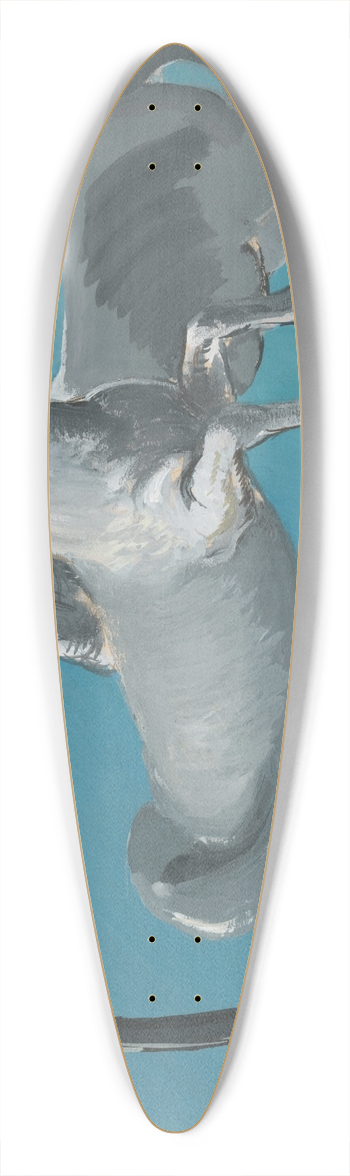 Cyprin Majernk - Horses 39.3 inch art pintail longboard deck