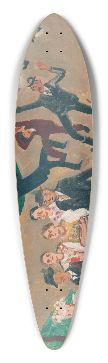 Cyprin Majernk - Wedding Procession 39.3 inch art pintail longboard deck