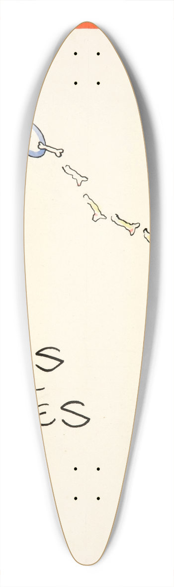 Cyril Kenneth Bird (Fougasse)  - Bones help to make planes 39.3 inch art pintail longboard deck
