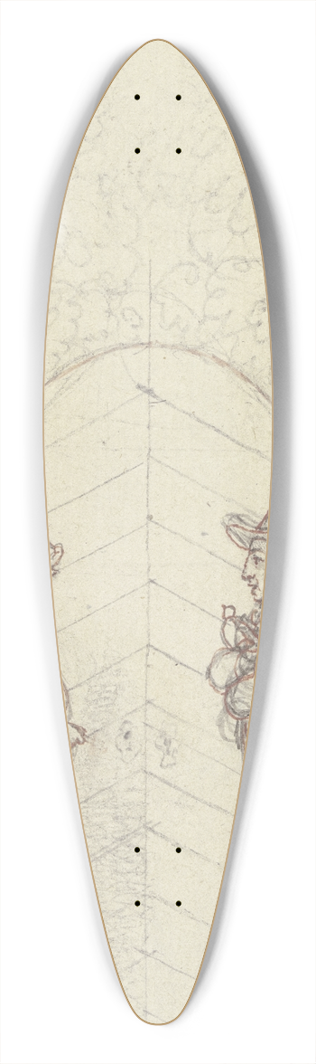 Daniel Nikolaus Chodowiecki - Clarissa und Lovelace vor einer verschlossenen Gartentr 39.3 inch art pintail longboard deck