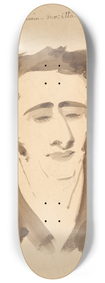 Jean-Baptiste Isabey - Portrait of Benjamin Mocatta (18021865) 8.25 inch art skate deck
