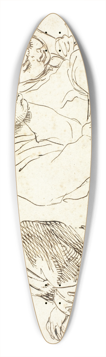 Daniel Nikolaus Chodowiecki - Three Children 39.3 inch art pintail longboard deck