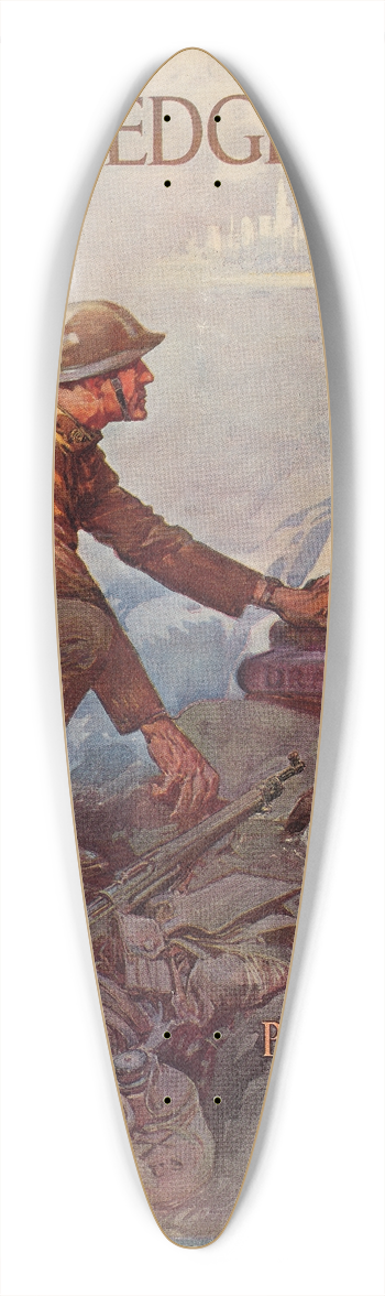 Dan Smith - Knowledge wins 39.3 inch art pintail longboard deck