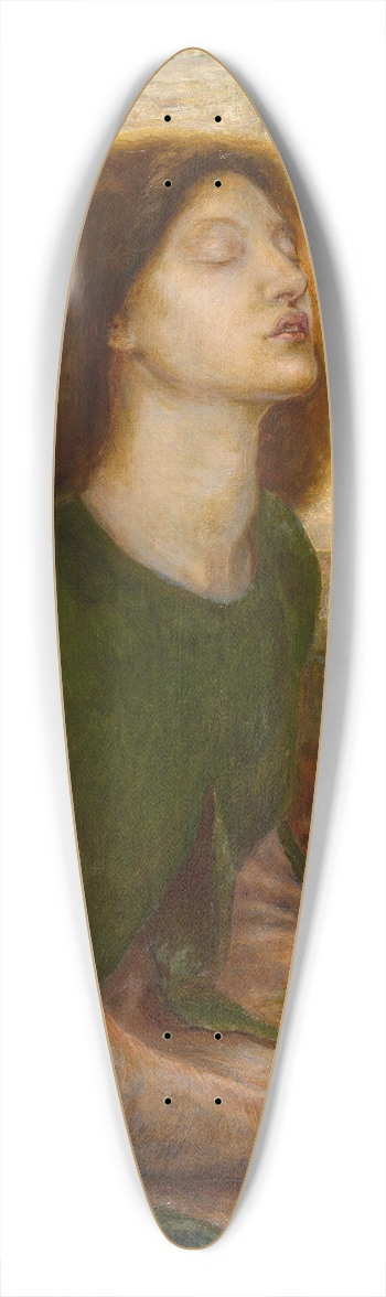 Dante Gabriel Rossetti - Beatrix 39.3 inch art pintail longboard deck