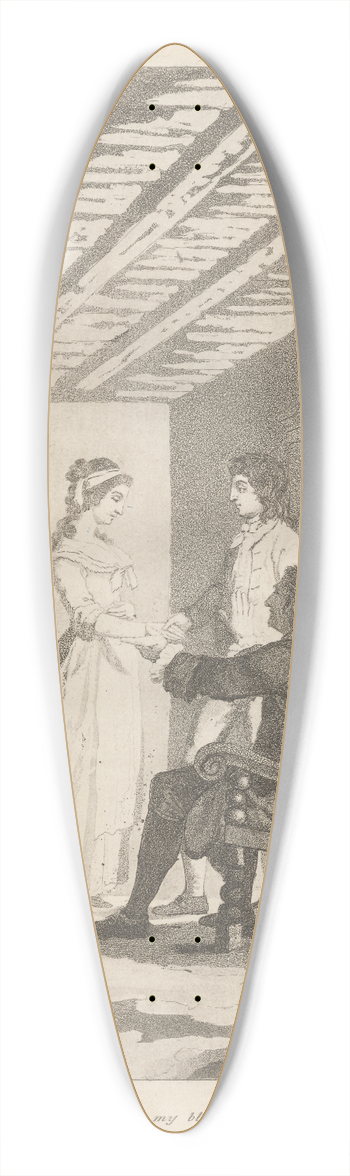 David Allan - Sir William Worthys Blessing 39.3 inch art pintail longboard deck