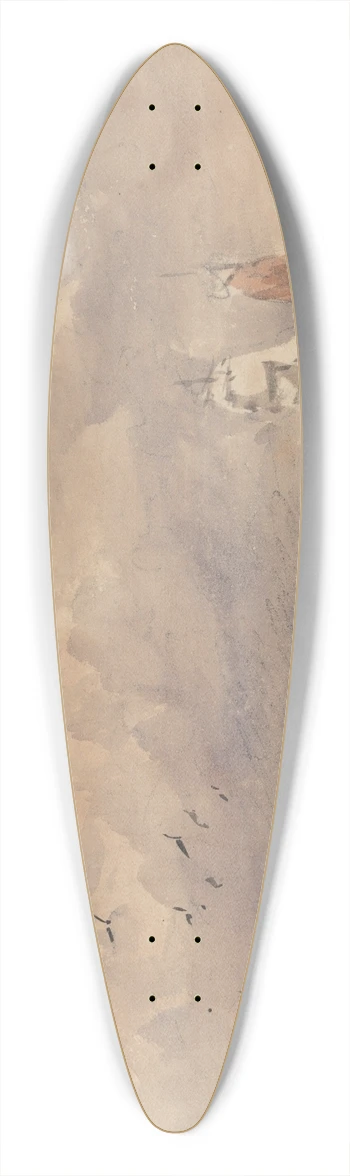 David Cox - Dieppe Pier, Stiff Breeze 39.3 inch art pintail longboard deck