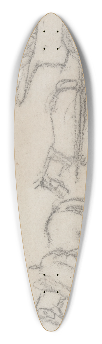 David Cox - Hay Wagon and Horses 39.3 inch art pintail longboard deck