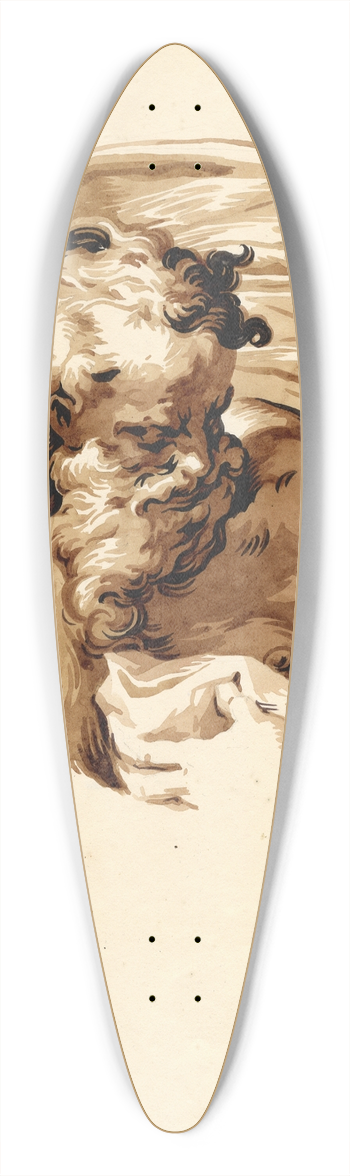 David Humbert de Superville - Kop van Diogenes 39.3 inch art pintail longboard deck