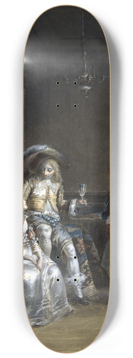 Jean-Baptiste Mallet - Le Galant militaire 8.25 inch art skate deck