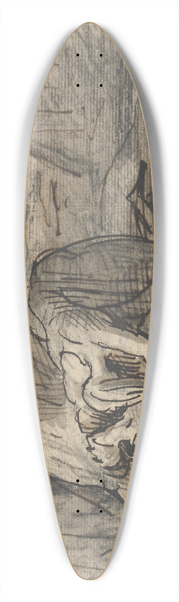 David Humbert de Superville - Treurende vrouw bij dode man: Pyramus en Thisbe 39.3 inch art pintail longboard deck