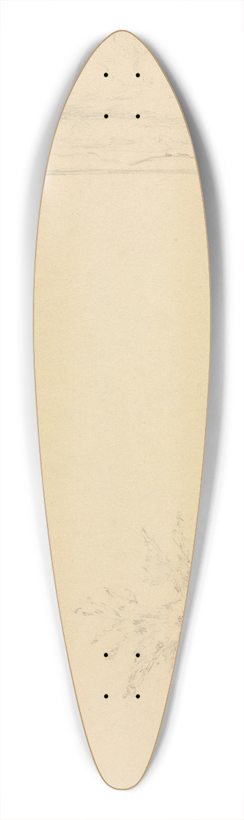 David Johnson - Landscape and Tree Studies (verso) 39.3 inch art pintail longboard deck