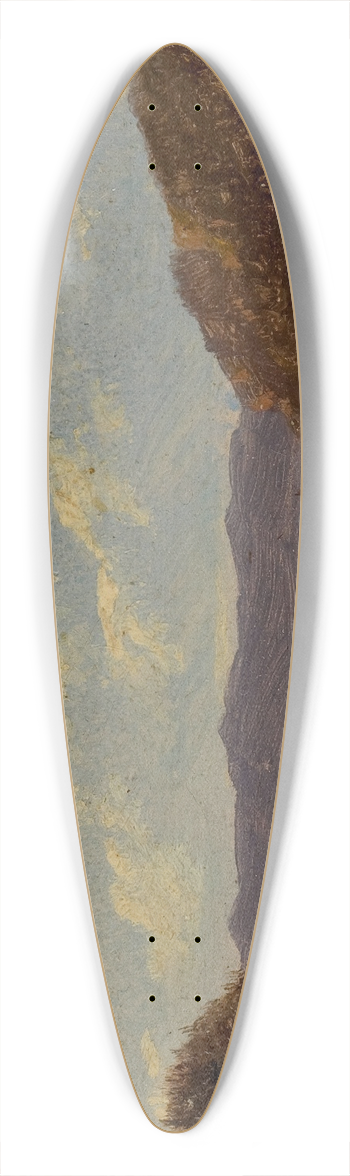 David Johnson - Landscape with Mountains 39.3 inch art pintail longboard deck