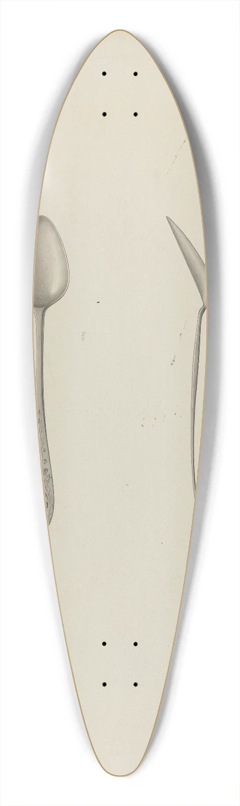 David P Willoughby - Silver Teaspoon 39.3 inch art pintail longboard deck