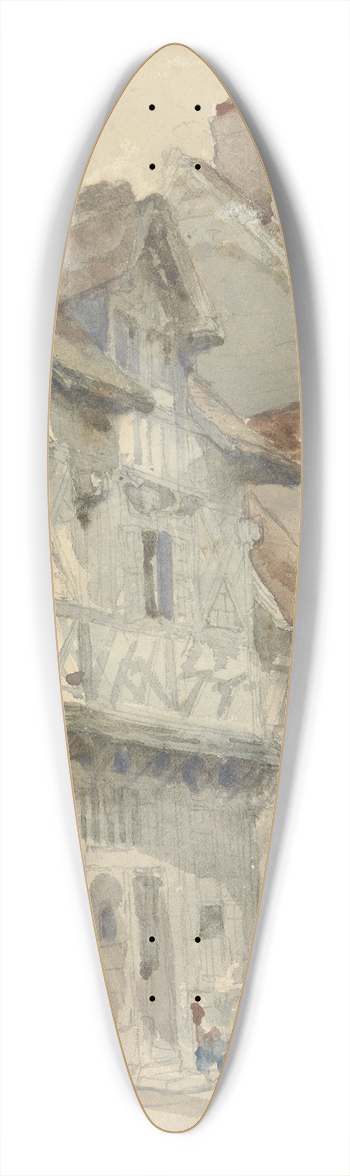 David Roberts - Huizen in Dieppe 39.3 inch art pintail longboard deck