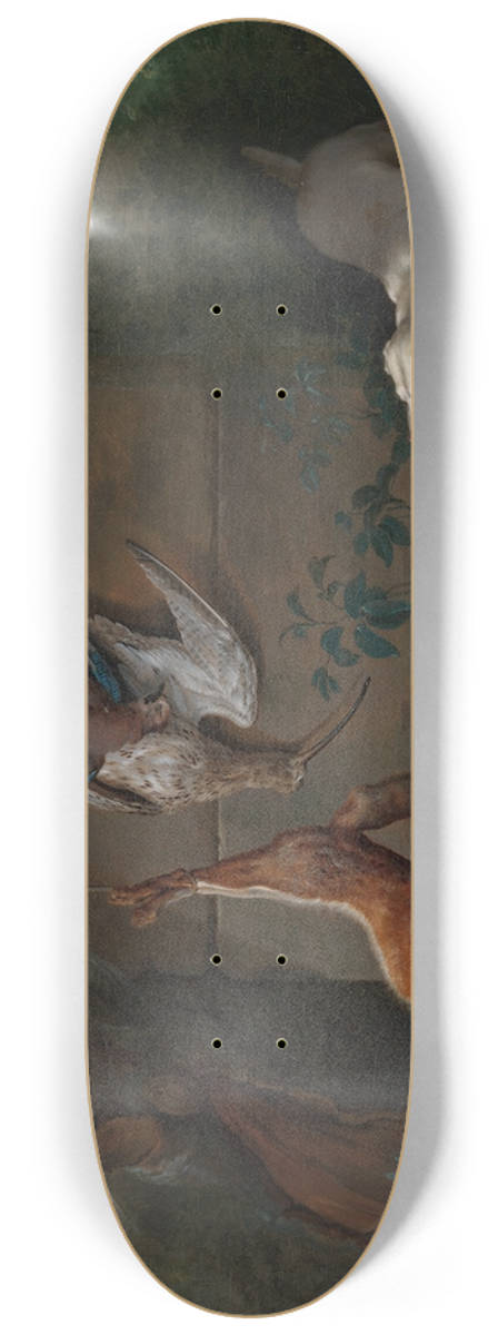 Jean-Baptiste Oudry - Dog Guarding Dead Game 8.25 inch art skate deck