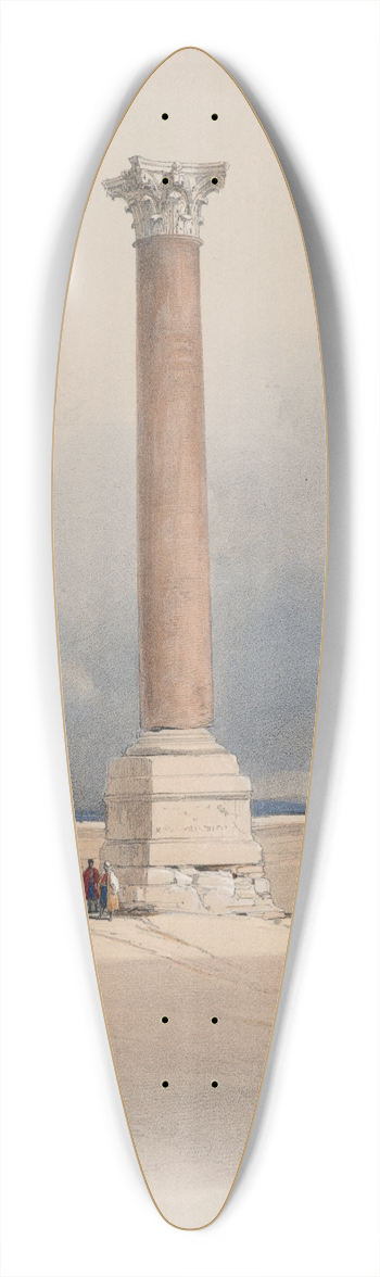 David Roberts - Pompeys Pillar, Alexandria. 39.3 inch art pintail longboard deck
