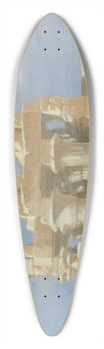 David Roberts - View of Kom Ombo 39.3 inch art pintail longboard deck