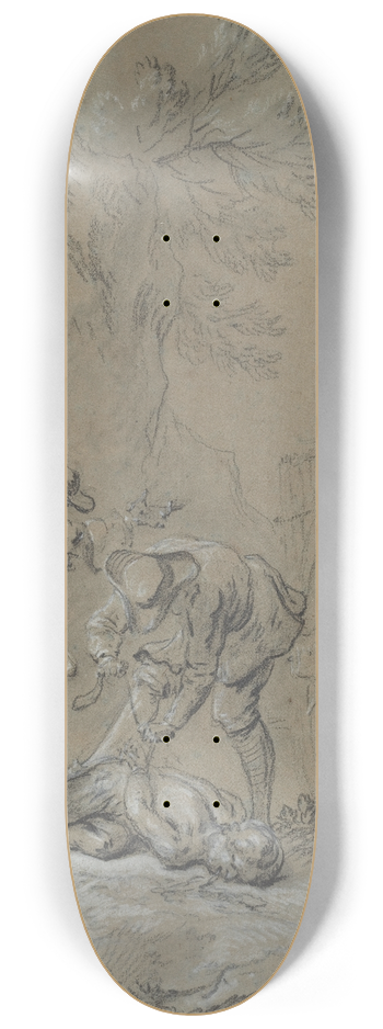 Jean-Baptiste Oudry - Ragotin lie par les parents du fou 8.25 inch art skate deck