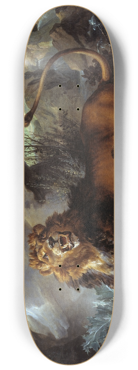 Jean-Baptiste Oudry - The Lion and the Fly 8.25 inch art skate deck