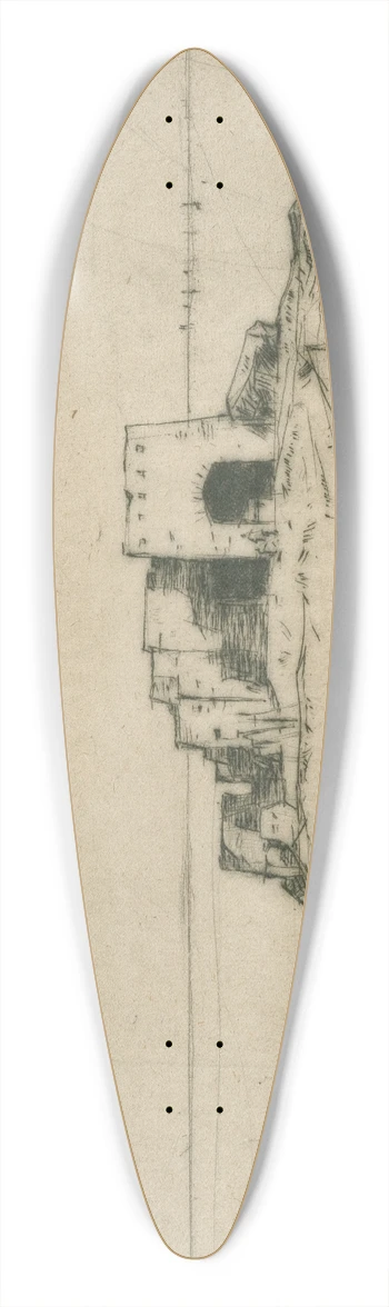 David Young Cameron - The Boddin 39.3 inch art pintail longboard deck