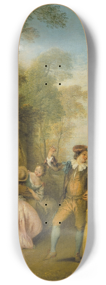 Jean-Baptiste Pater - La Danse (The Dance) 8.25 inch art skate deck