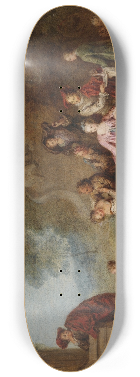 Jean-Baptiste Pater - Lamour Et Le Badinage 8.25 inch art skate deck