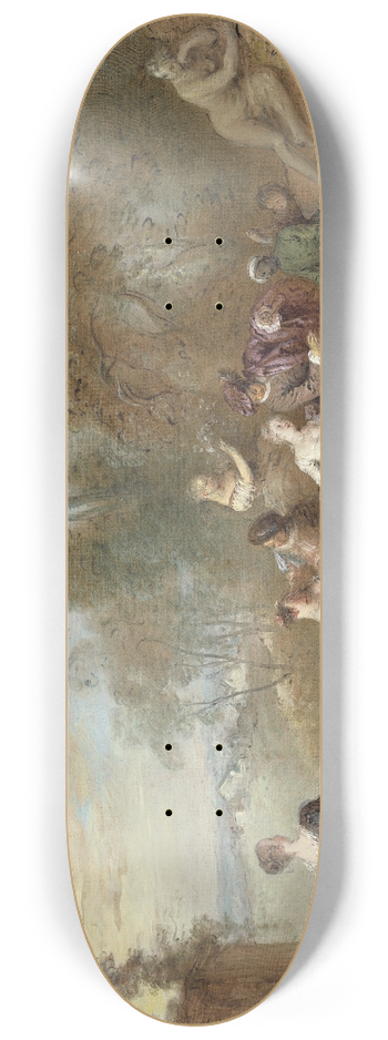 Jean-Baptiste Pater - On the Terrace 8.25 inch art skate deck
