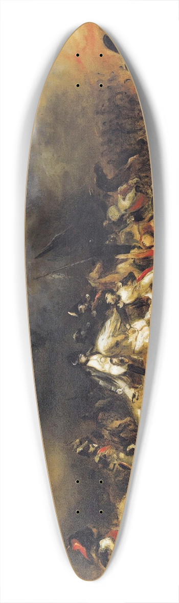 Denis Auguste Marie Raffet - Napoleon In Waterloo 39.3 inch art pintail longboard deck