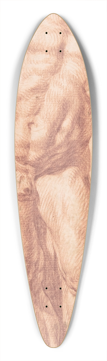 Denys Calvaert - Standing Male Nude 39.3 inch art pintail longboard deck