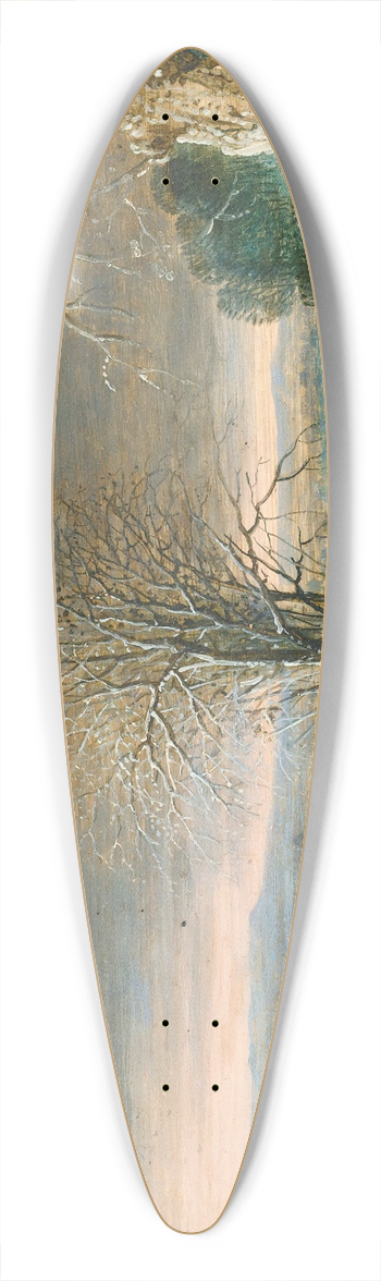 Denys van Alsloot - Winter Landscape 39.3 inch art pintail longboard deck