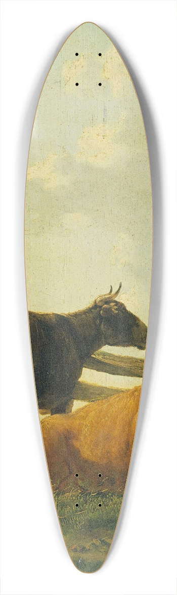 Dionys van Dongen - Cattle 39.3 inch art pintail longboard deck