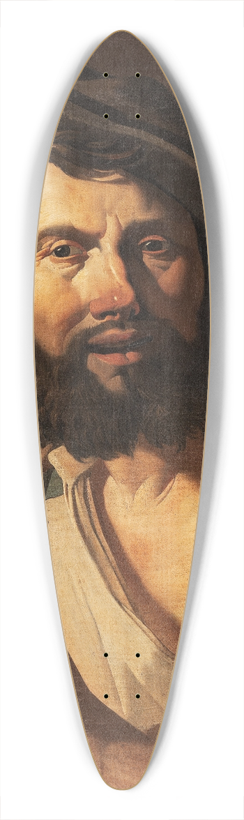 Dirck Van Baburen - Man with a flute 39.3 inch art pintail longboard deck