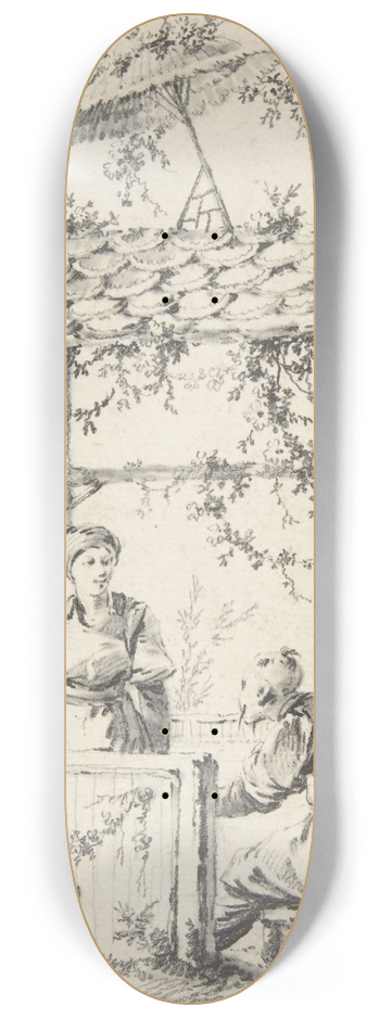 Jean-Baptiste Pillement - Chinoiserie 8.25 inch art skate deck