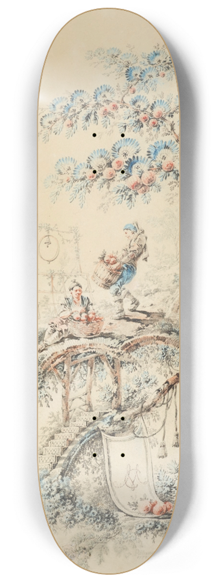 Jean-Baptiste Pillement - Chinoiserie Designs 8.25 inch art skate deck