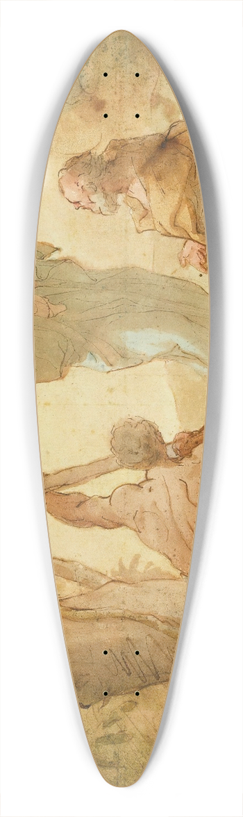 Domenico Piola - The Flight Into Egypt 39.3 inch art pintail longboard deck