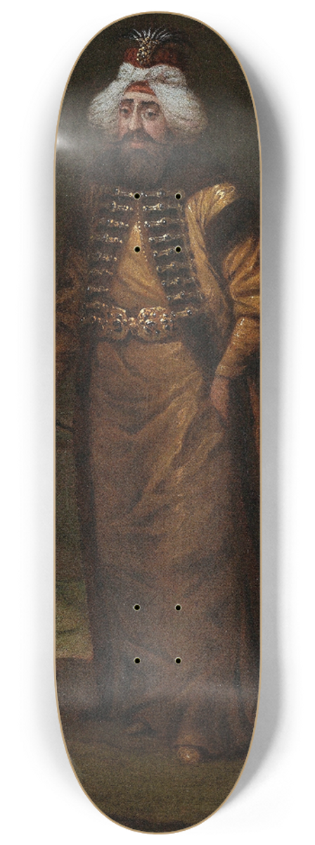 Jean Baptiste Vanmour - Sultan Ahmed III 8.25 inch art skate deck